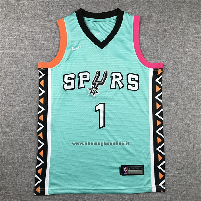 Maglia Bambino San Antonio Spurs Victor Wembanyama #1 Citta 2022-23 Verde